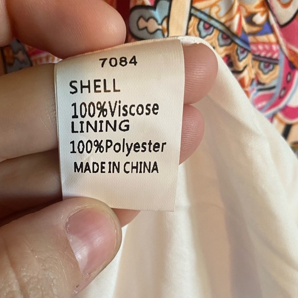 Pretty Garden Dress size L summer pink floral design dress - Picture 12 of 16